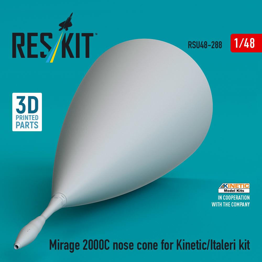 ResKit RSU48-0288 1:48 Dassault_Mirage 2000C nose cone for Kinetic/Italeri kits