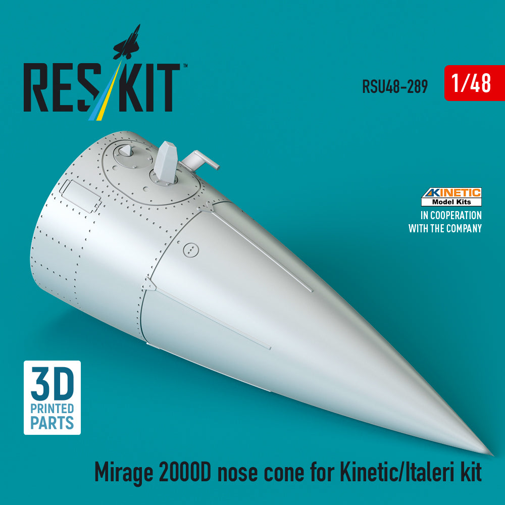ResKit RSU48-0289 1:48 Dassault_Mirage 2000D nose cone for Kinetic/Italeri kits