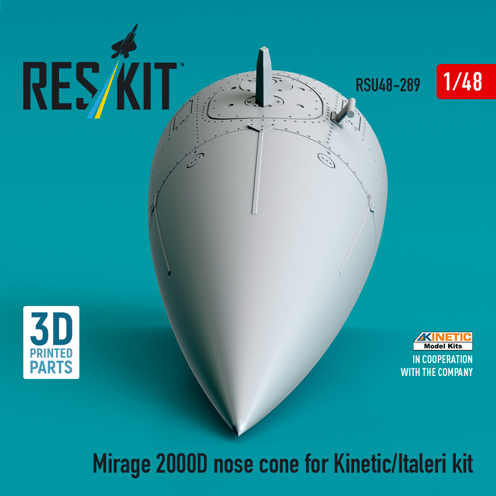 ResKit RSU48-0289 1:48 Dassault_Mirage 2000D nose cone for Kinetic/Italeri kits