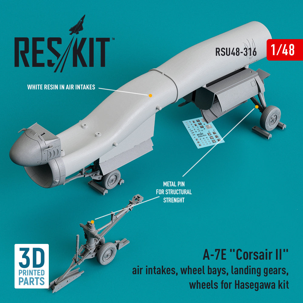 ResKit RSU48-0316 1:48 A-7E Corsair II Landing Gear & Intakes