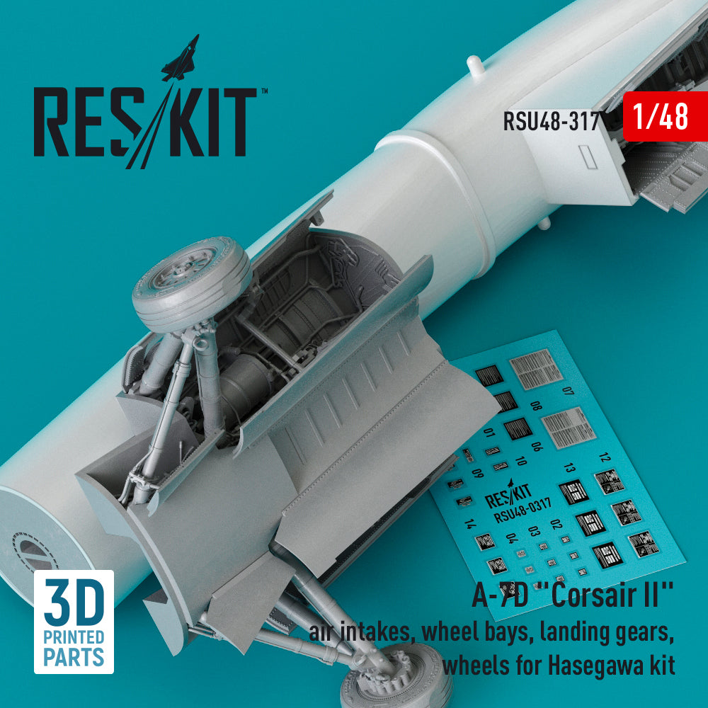 ResKit RSU48-0317 1:48 A-7D Corsair II Landing Gear & Intakes