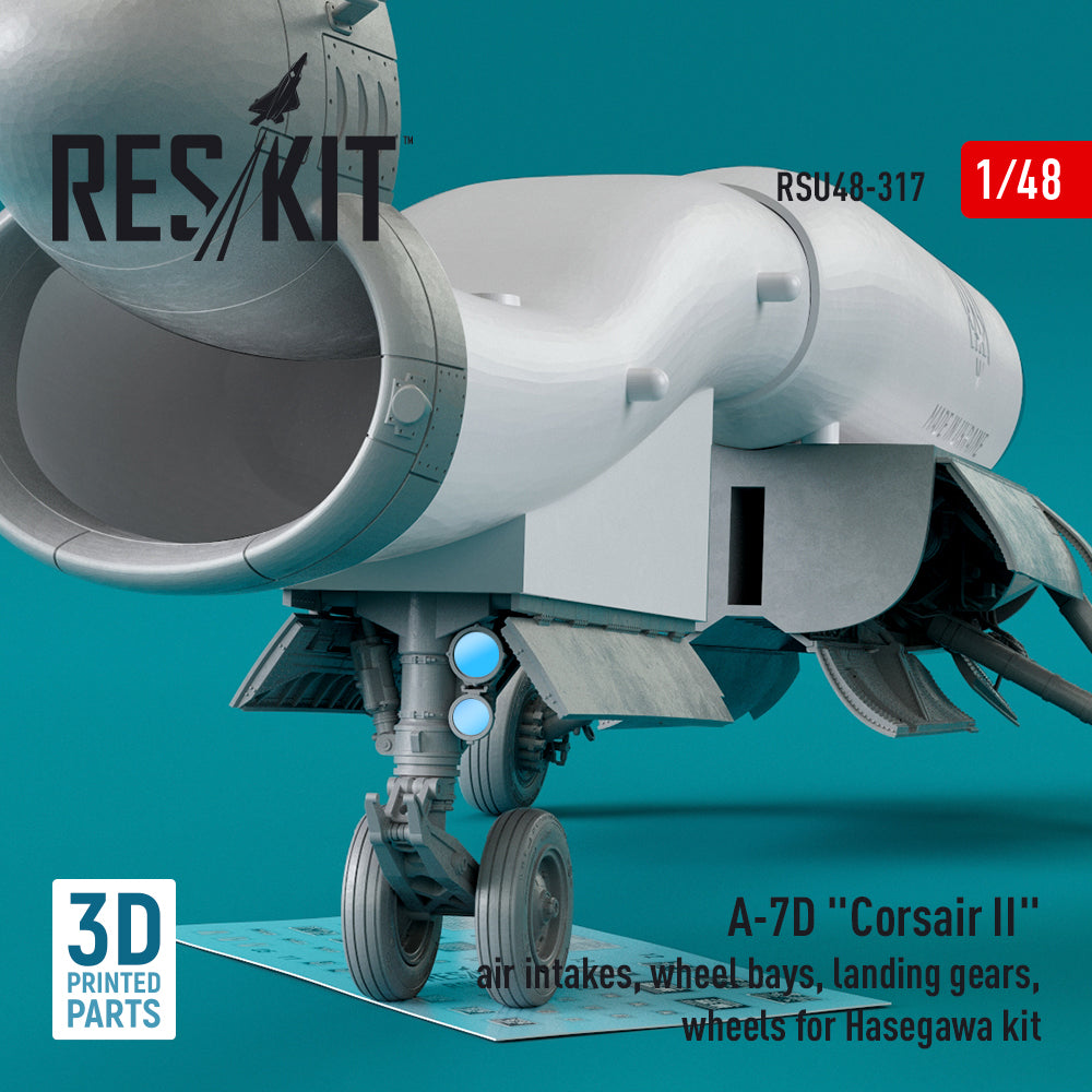 ResKit RSU48-0317 1:48 A-7D Corsair II Landing Gear & Intakes