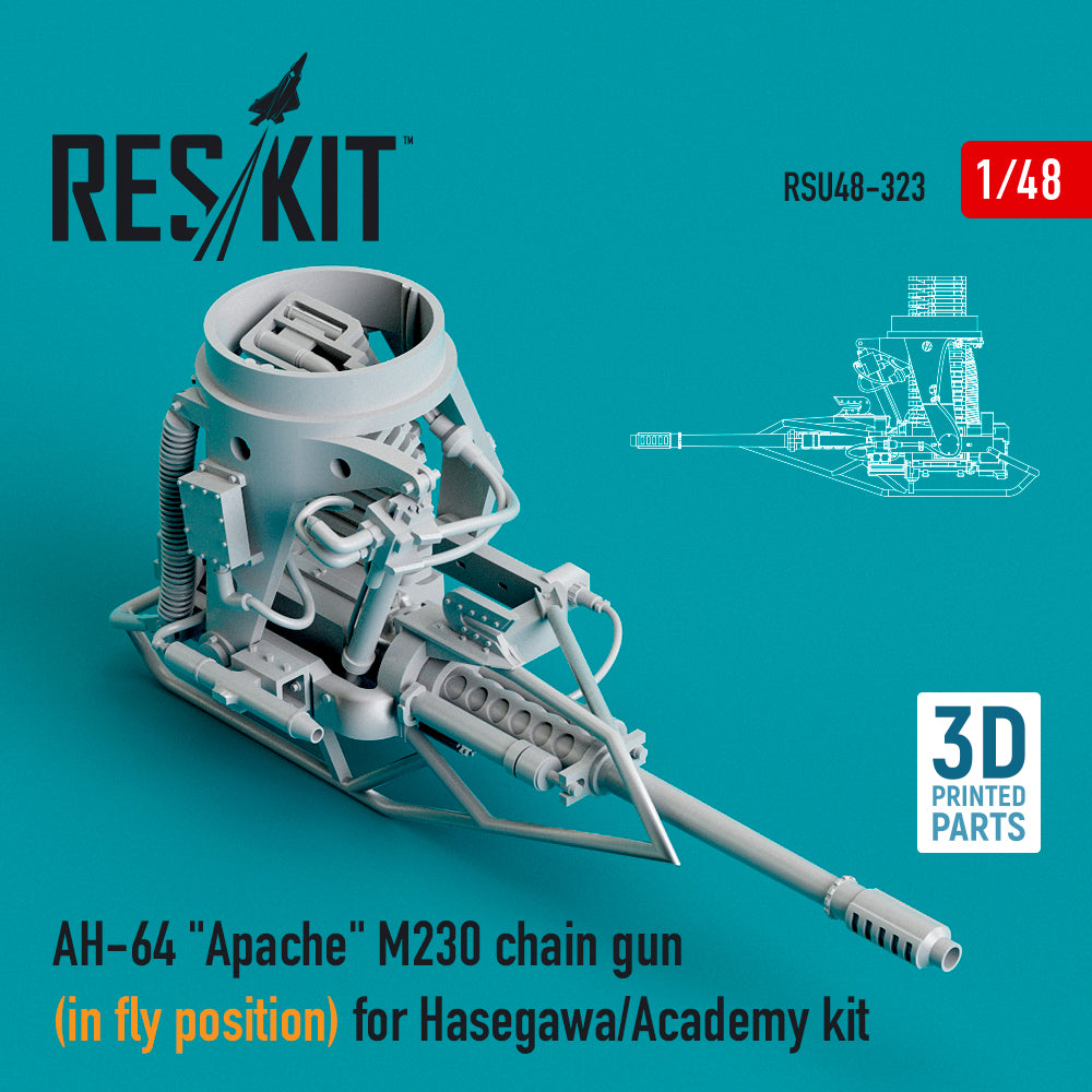 ResKit RSU48-0323 1:48 Bell/Boeing AH-64 Apache M230 chain gun