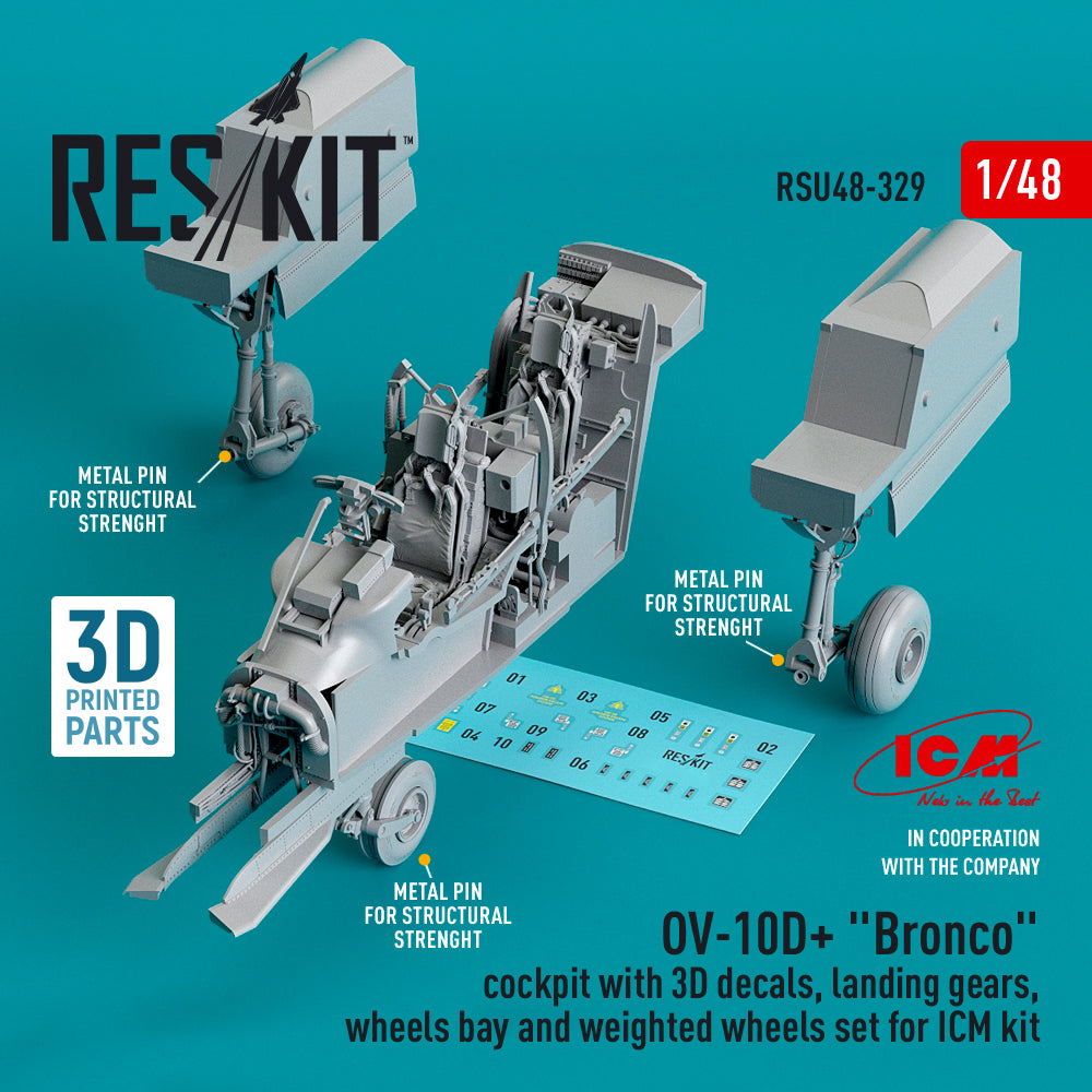 ResKit RSU48-0329 1:48 OV-10D+ Bronco Cockpit & Landing Gear