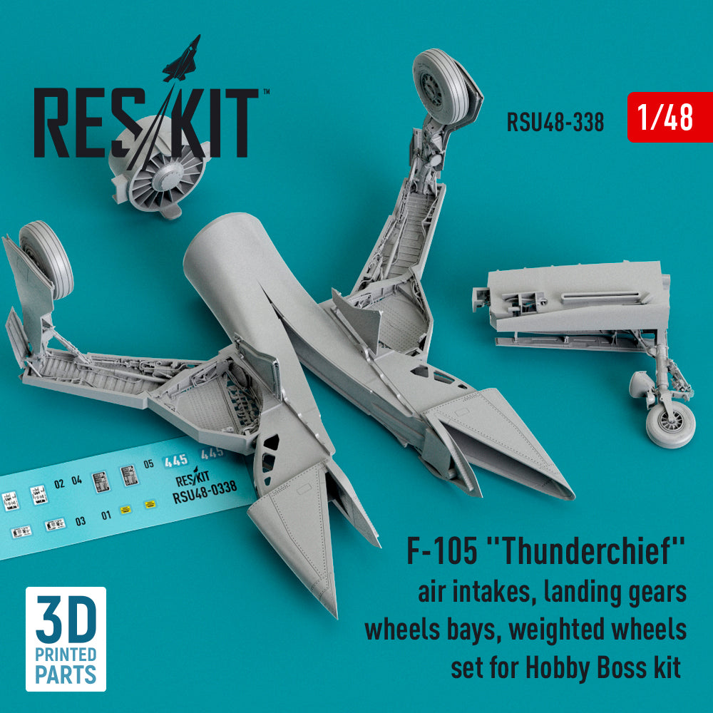 ResKit RSU48-0338 1:48 F-105 Thunderchief Intakes & Gear