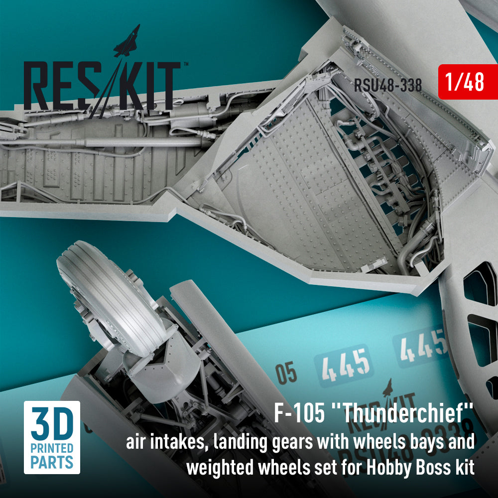 ResKit RSU48-0338 1:48 F-105 Thunderchief Intakes & Gear