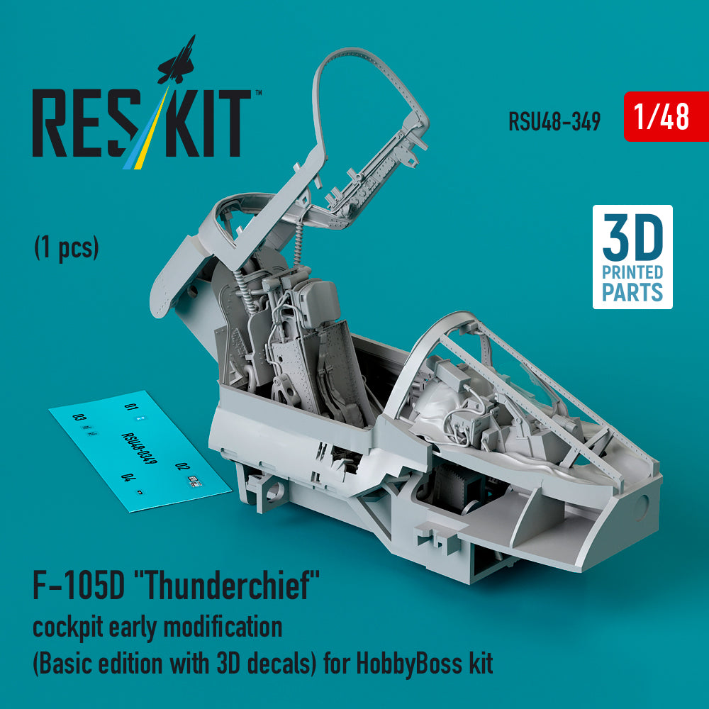 ResKit RSU48-0349 1:48 Republic F-105D Thunderchief cockpit early modification