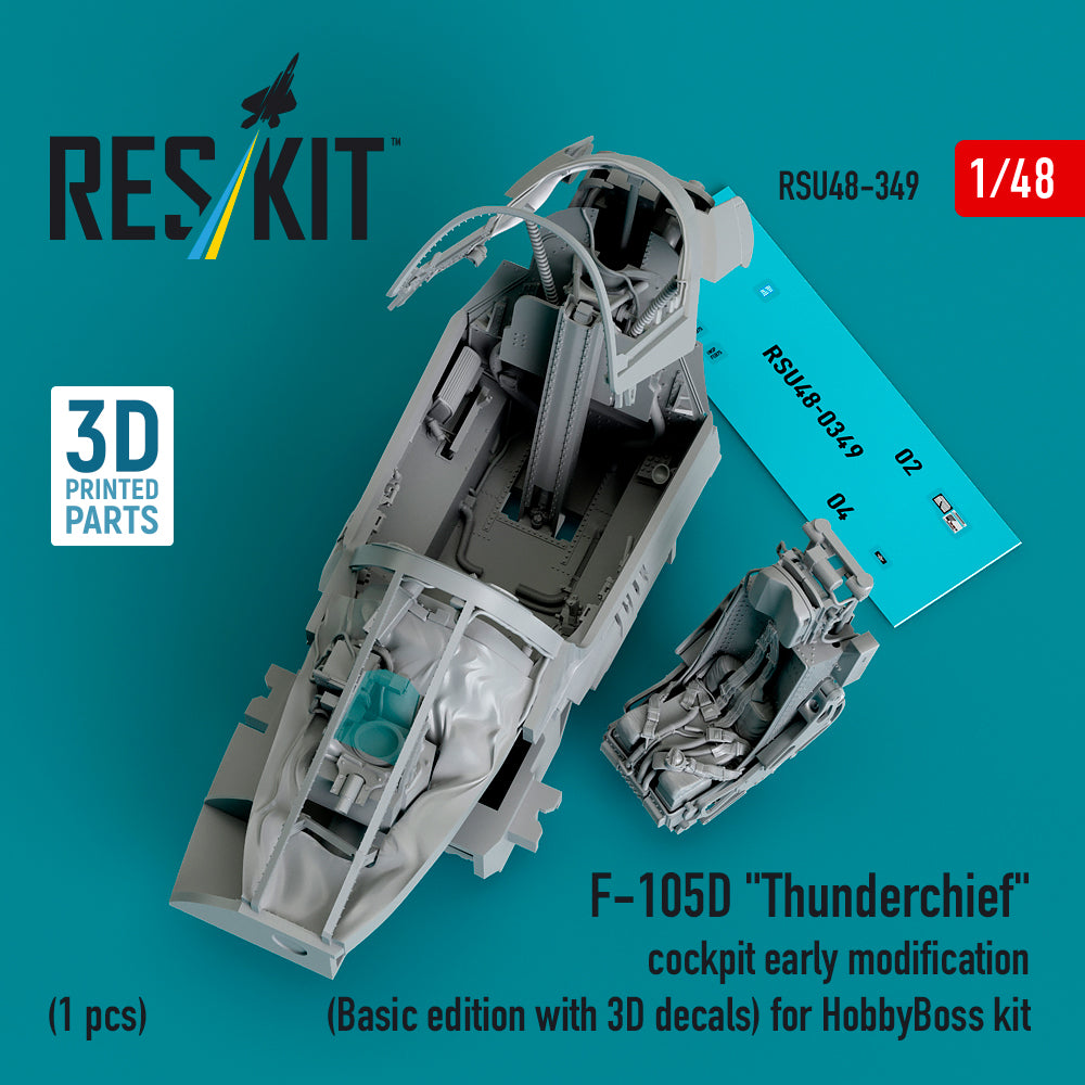 ResKit RSU48-0349 1:48 Republic F-105D Thunderchief cockpit early modification