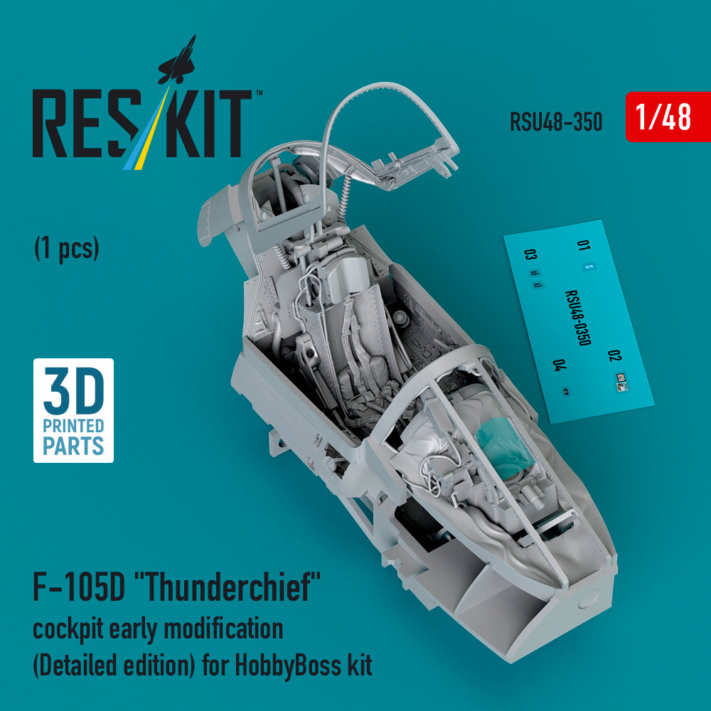 ResKit RSU48-0350 1:48 Republic F-105D Thunderchief cockpit early modification