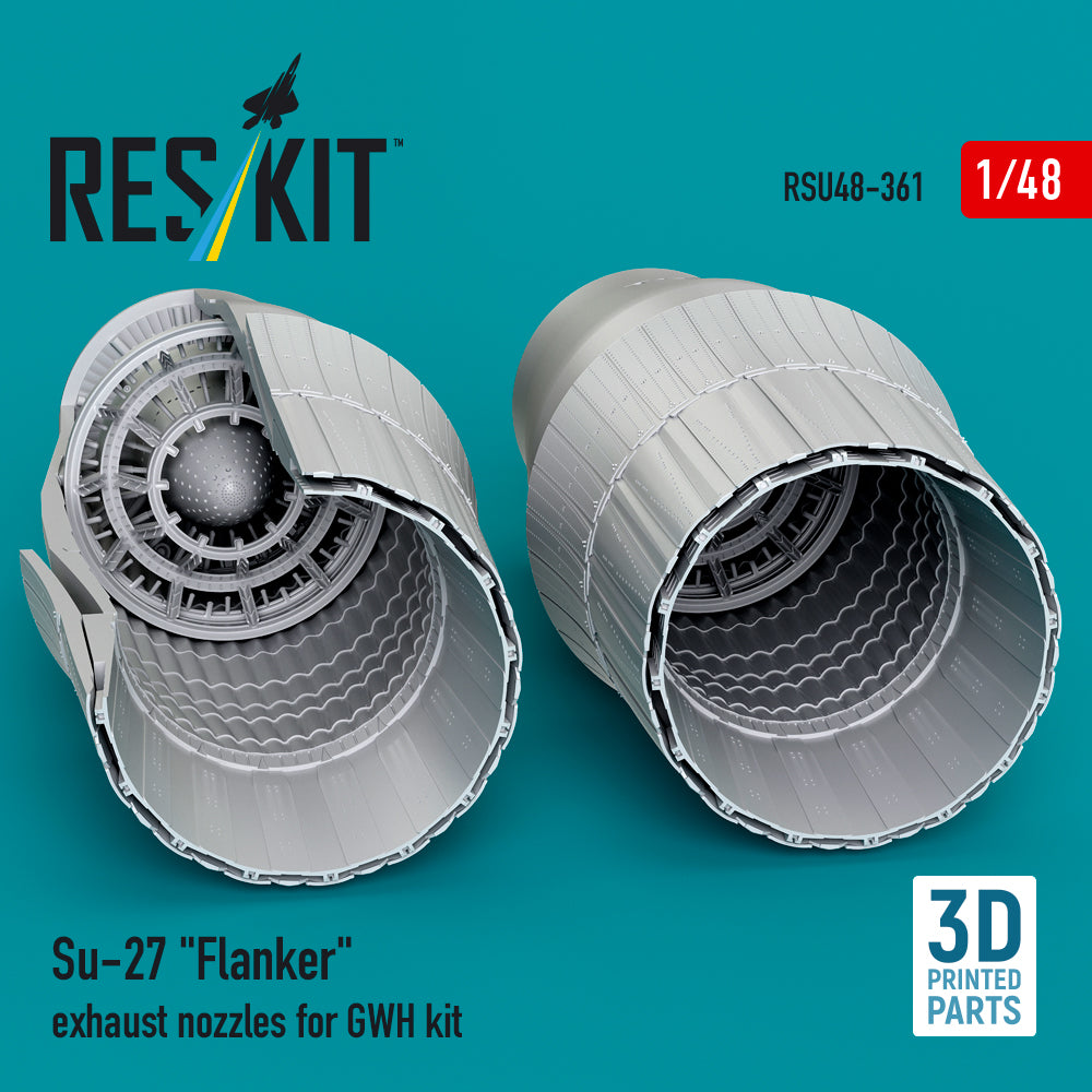 ResKit RSU48-0361 1:48 Sukhoi Su-27 Flanker exhaust nozzles