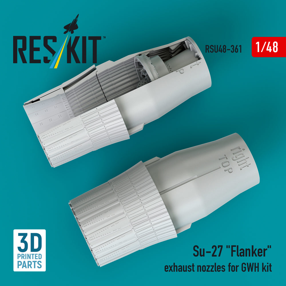 ResKit RSU48-0361 1:48 Sukhoi Su-27 Flanker exhaust nozzles