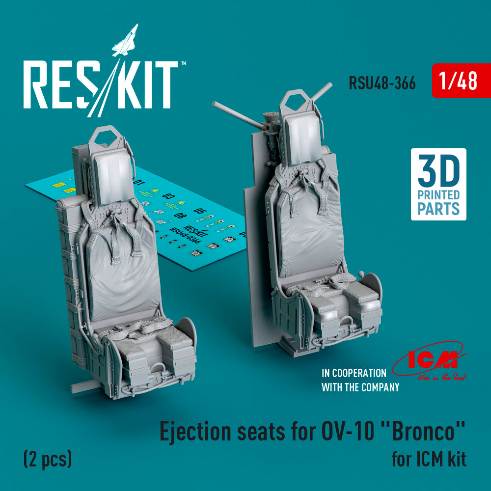 ResKit RSU48-0366 1:48 Ejection seats for North-American/Rockwell OV-10 Bronco