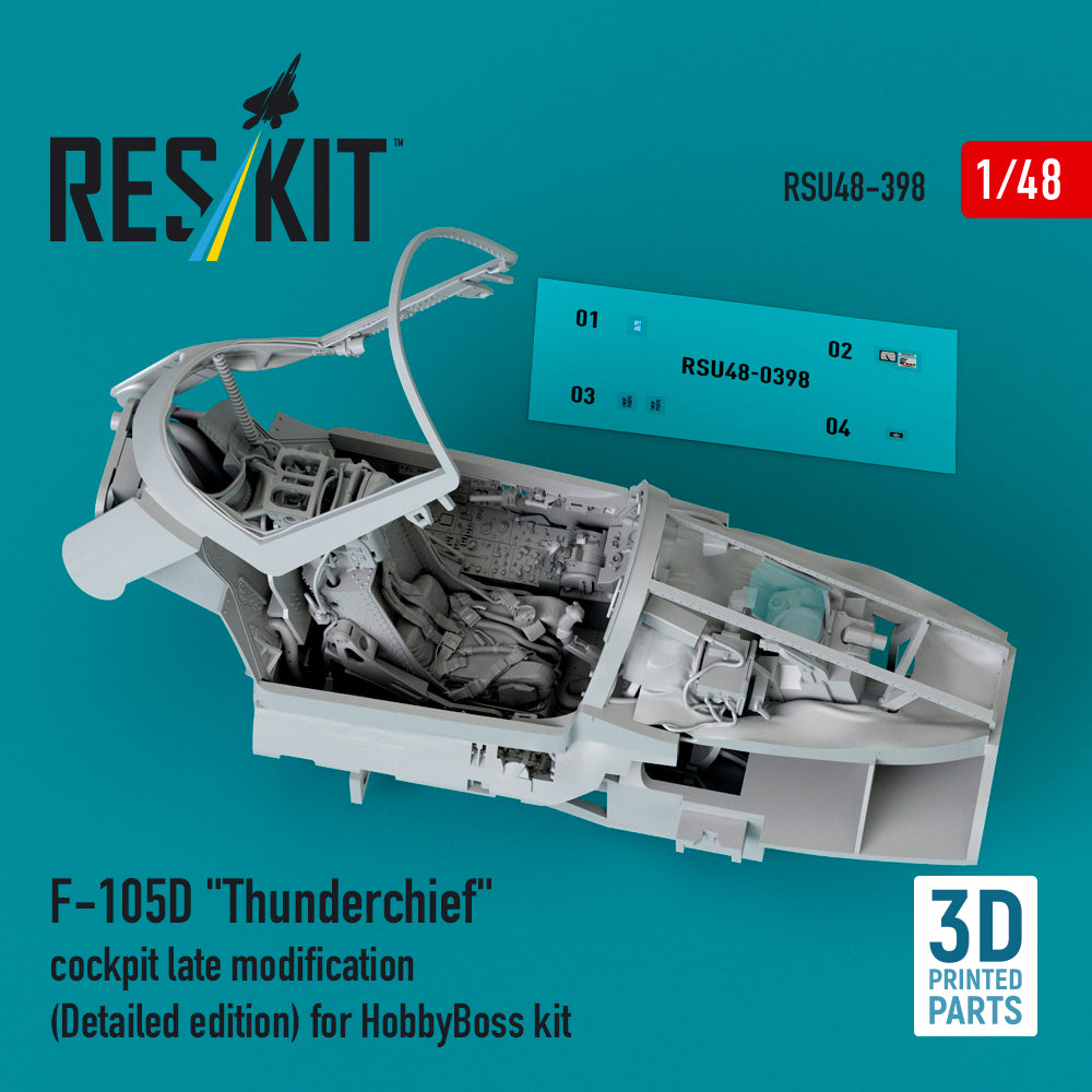ResKit RSU48-0398 1:48 Republic F-105D "Thunderchief" cockpit late modification