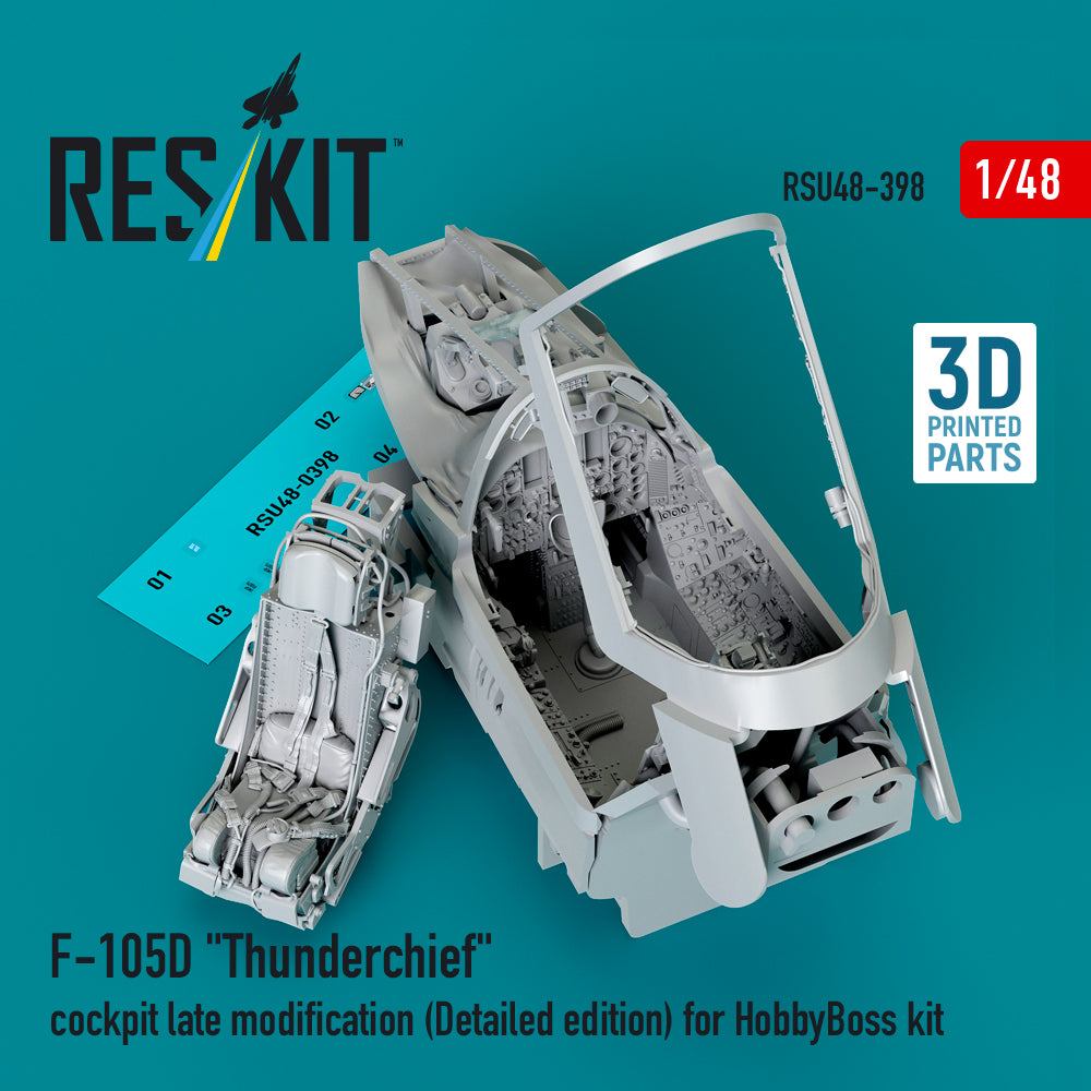 ResKit RSU48-0398 1:48 Republic F-105D "Thunderchief" cockpit late modification