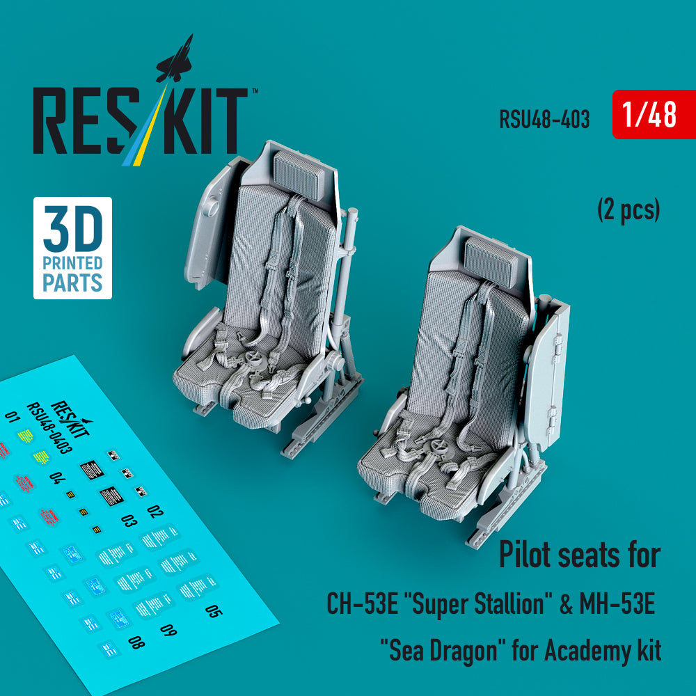ResKit RSU48-0403 1:48 CH-53E/MH-53E Super Stallion Pilot Seats