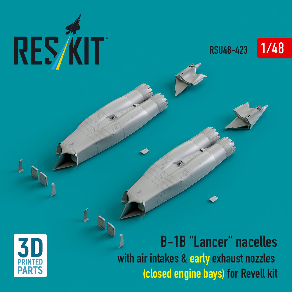 ResKit RSU48-0423 1:48 B-1B Lancer Nacelles & Early Nozzles