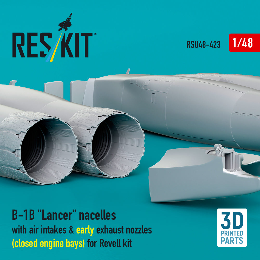 ResKit RSU48-0423 1:48 B-1B Lancer Nacelles & Early Nozzles