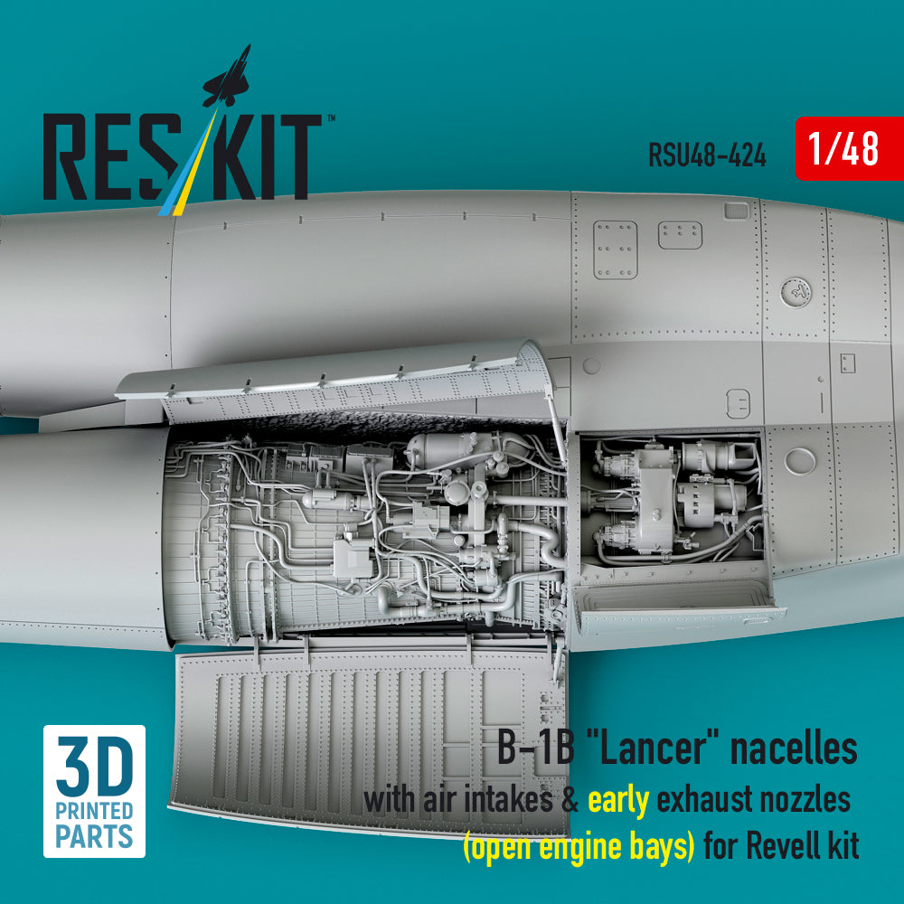 ResKit RSU48-0424 1:48 B-1B Lancer Nacelles & Early Nozzles