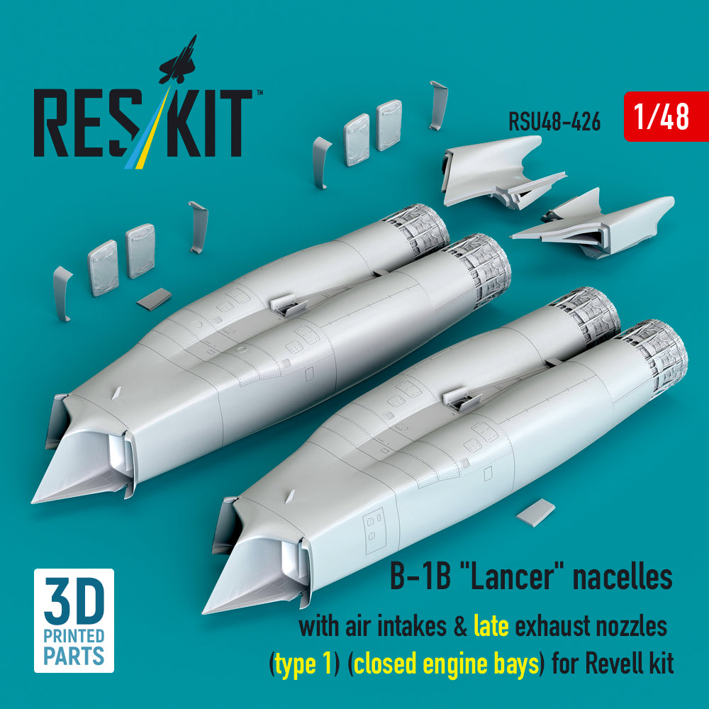 ResKit RSU48-0426 1:48 B-1B Lancer Nacelles & Late Nozzles