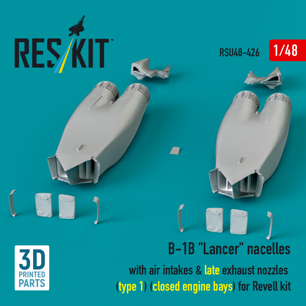 ResKit RSU48-0426 1:48 B-1B Lancer Nacelles & Late Nozzles