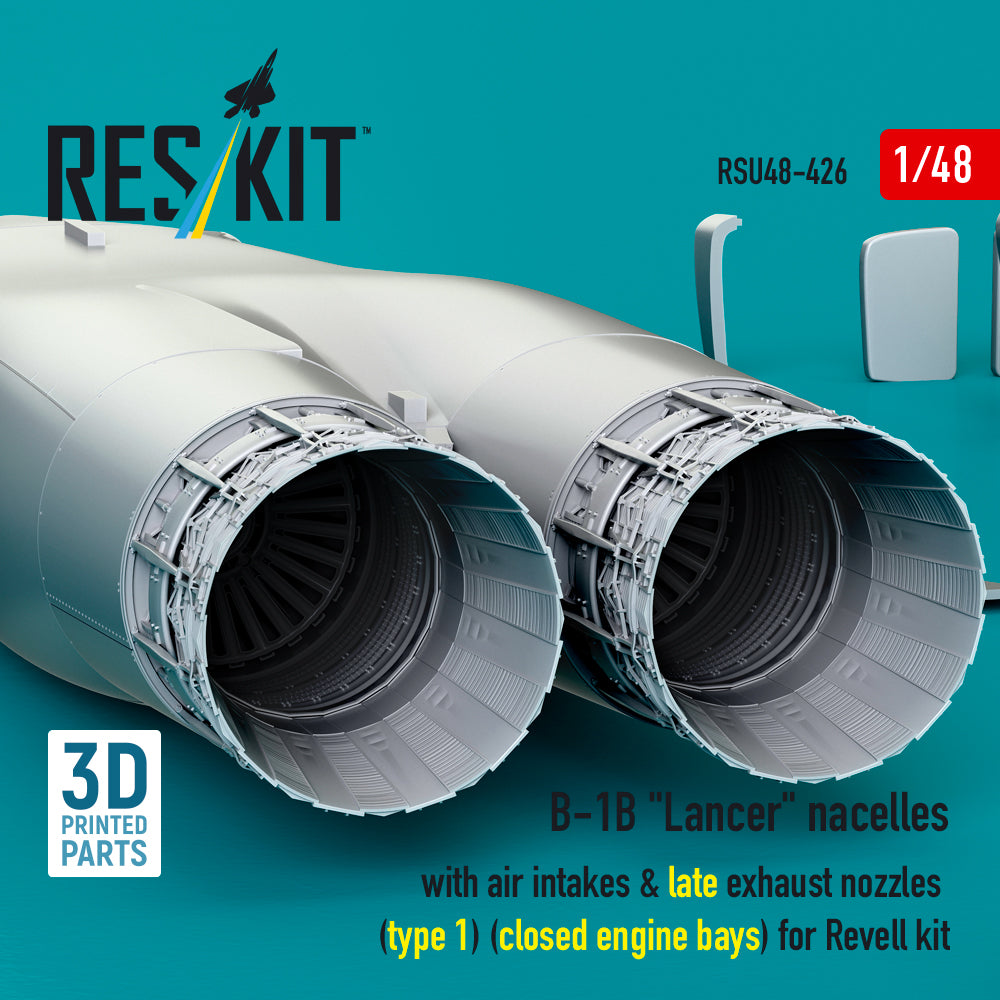 ResKit RSU48-0426 1:48 B-1B Lancer Nacelles & Late Nozzles