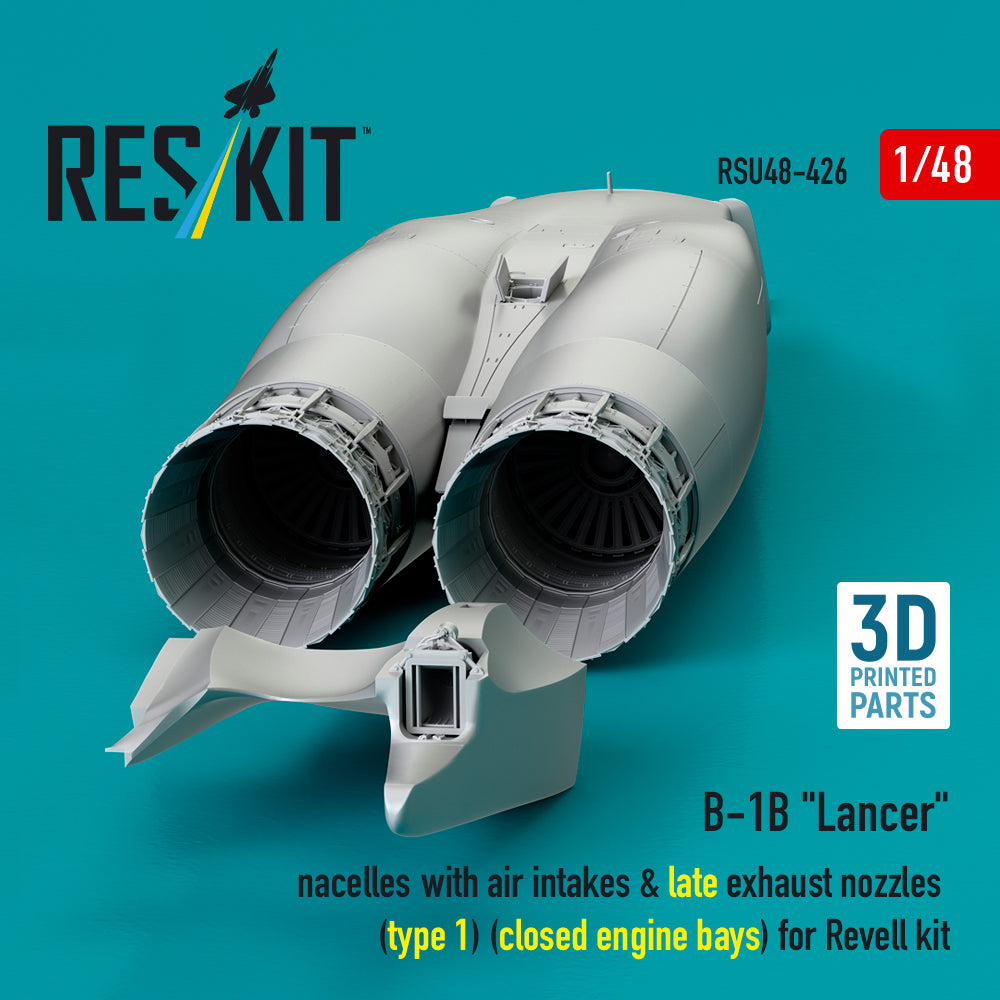 ResKit RSU48-0426 1:48 B-1B Lancer Nacelles & Late Nozzles