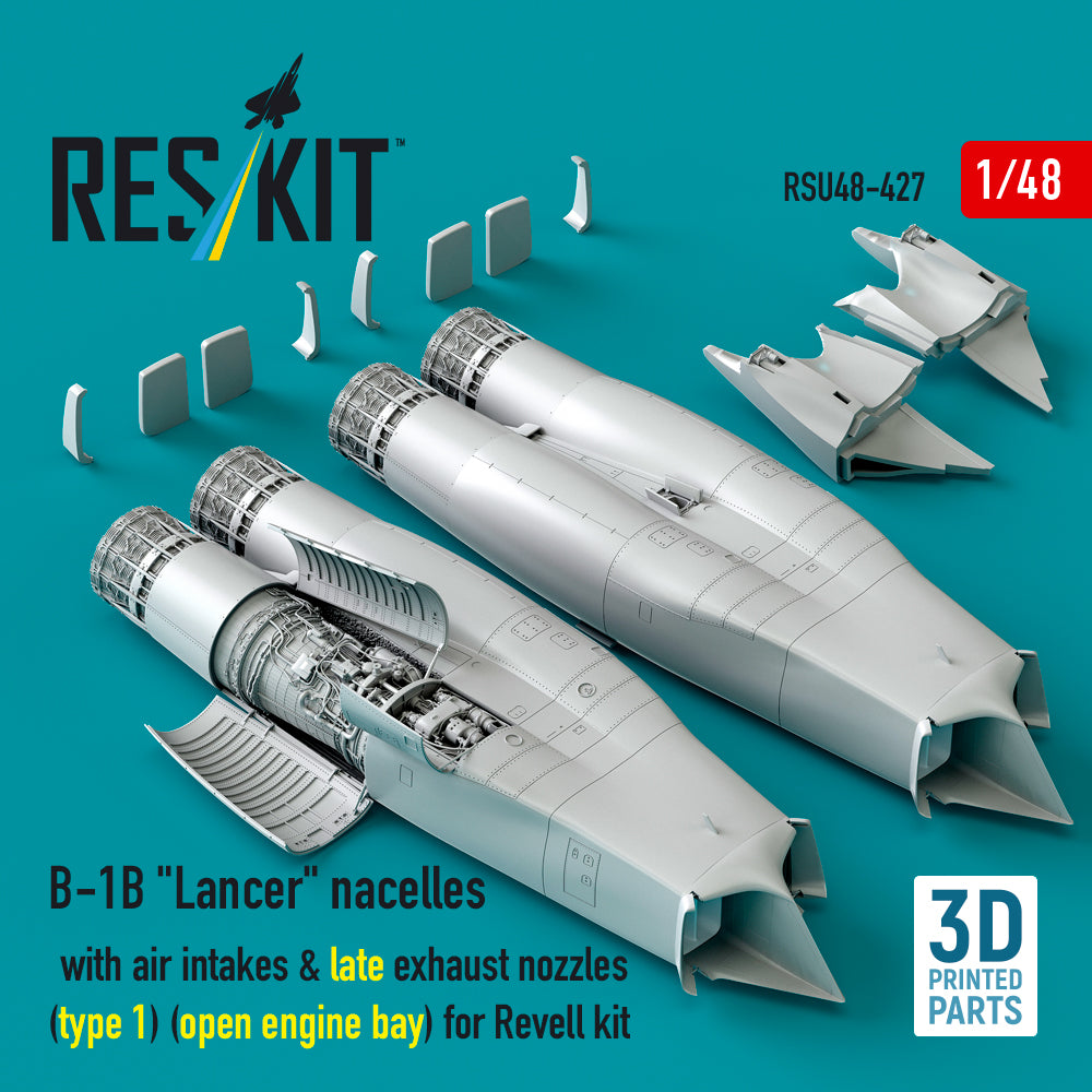 ResKit RSU48-0427 1:48 B-1B Lancer Nacelles & Late Nozzles