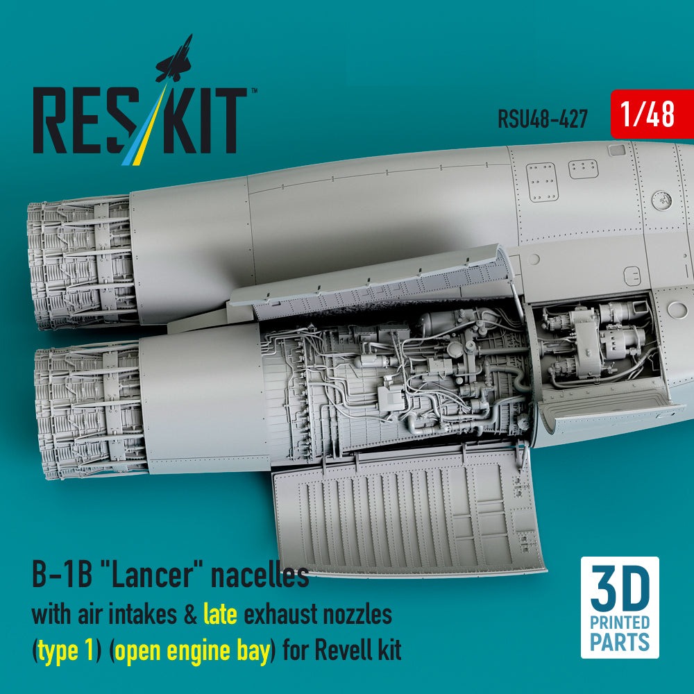 ResKit RSU48-0427 1:48 B-1B Lancer Nacelles & Late Nozzles