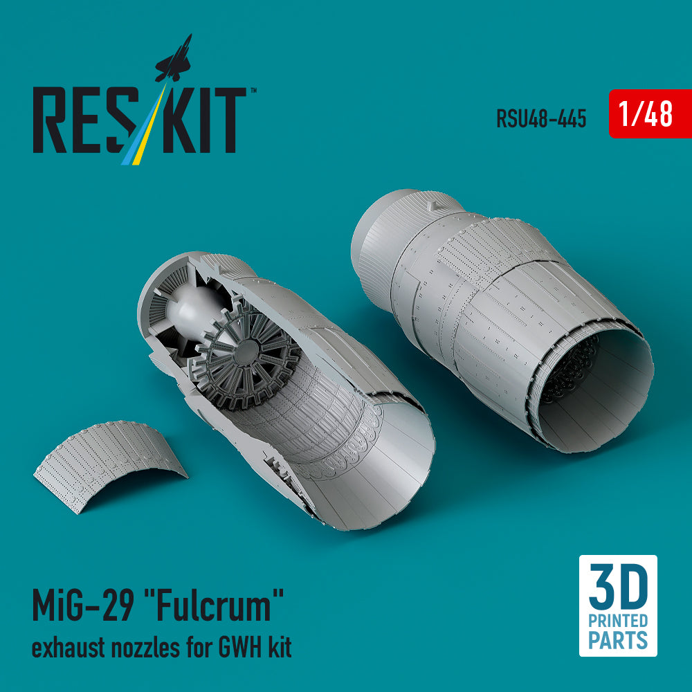 ResKit RSU48-0445 1:48 Mikoyan MiG-29 Fulcrum exhaust nozzles