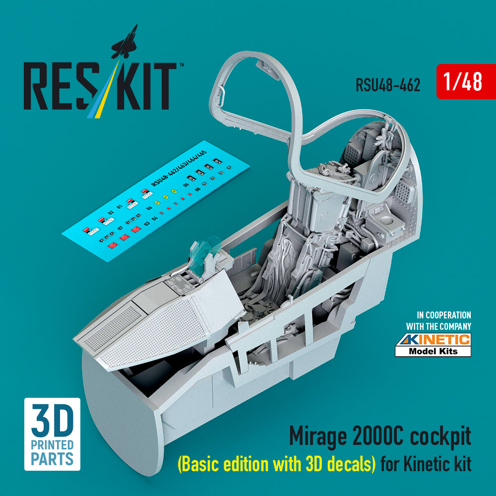 ResKit RSU48-0462 1:48 Dassault_Mirage 2000C cockpit