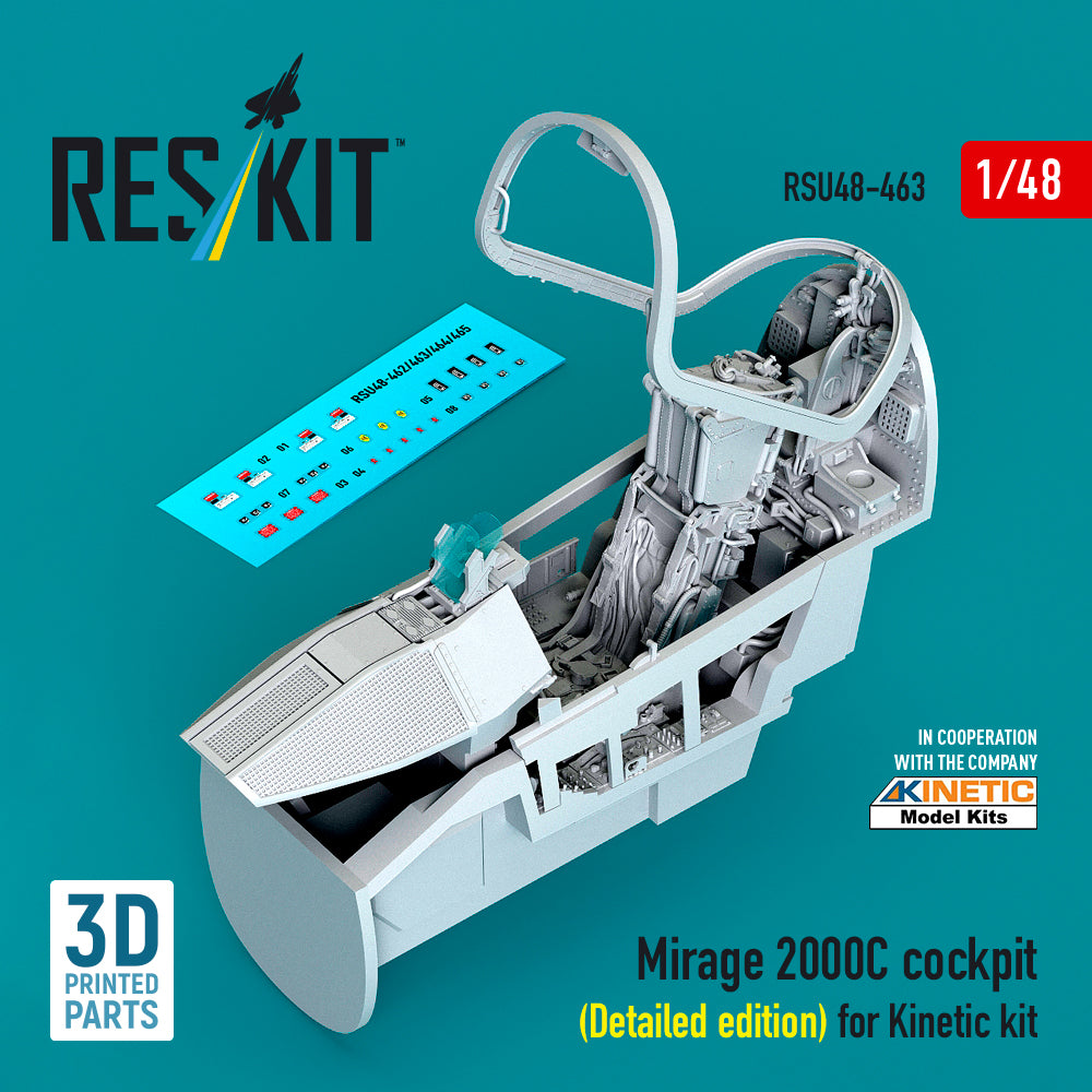 ResKit RSU48-0463 1:48 Dassault_Mirage 2000C cockpit