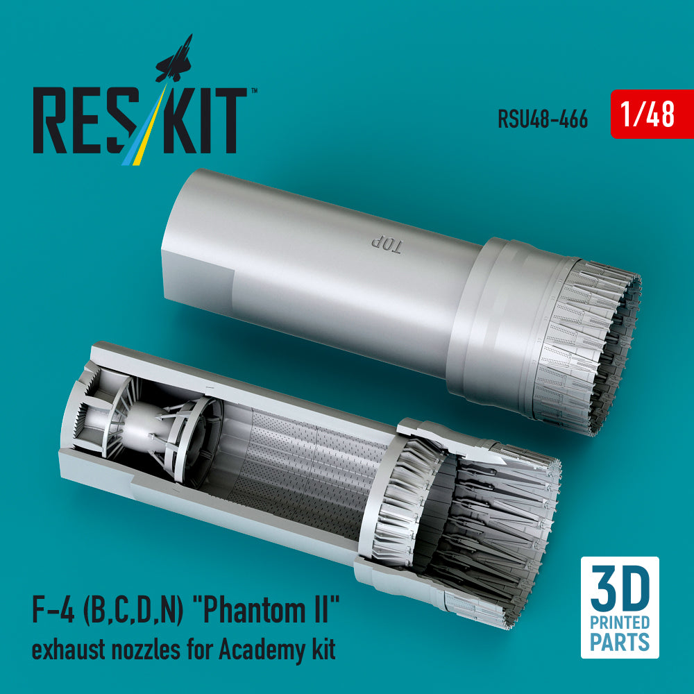 ResKit RSU48-0466 1:48 F-4B, F-4C, F-4D, F-4N Phantom II exhaust nozzles