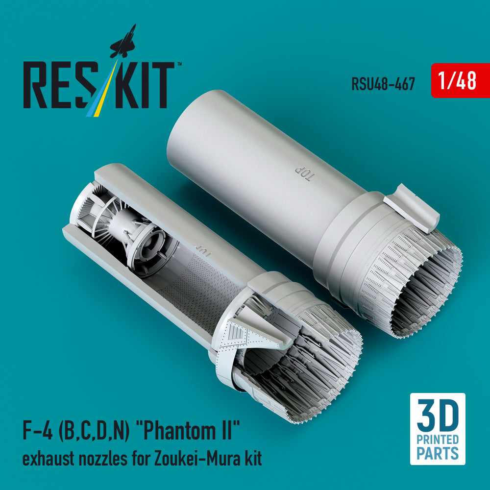 ResKit RSU48-0467 1:48 F-4B, F-4C, F-4D, F-4N Phantom II exhaust nozzles