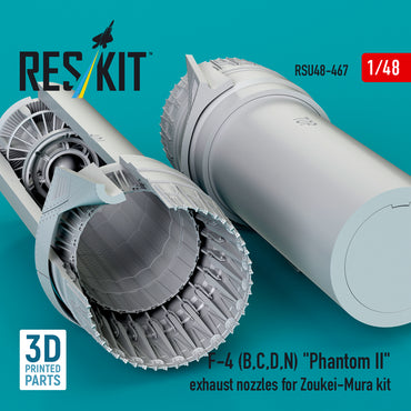 ResKit RSU48-0467 1:48 F-4B, F-4C, F-4D, F-4N Phantom II exhaust nozzles