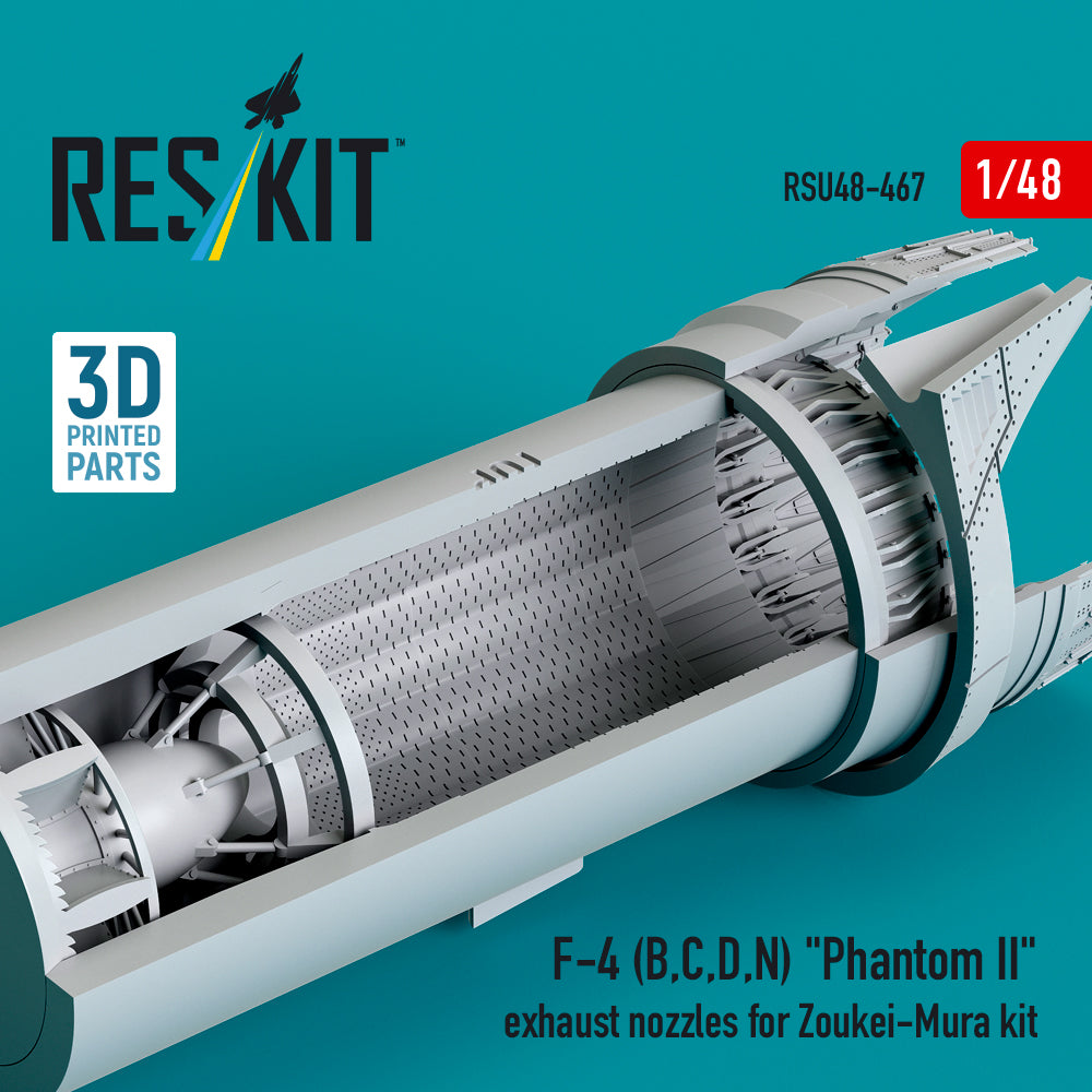 ResKit RSU48-0467 1:48 F-4B, F-4C, F-4D, F-4N Phantom II exhaust nozzles