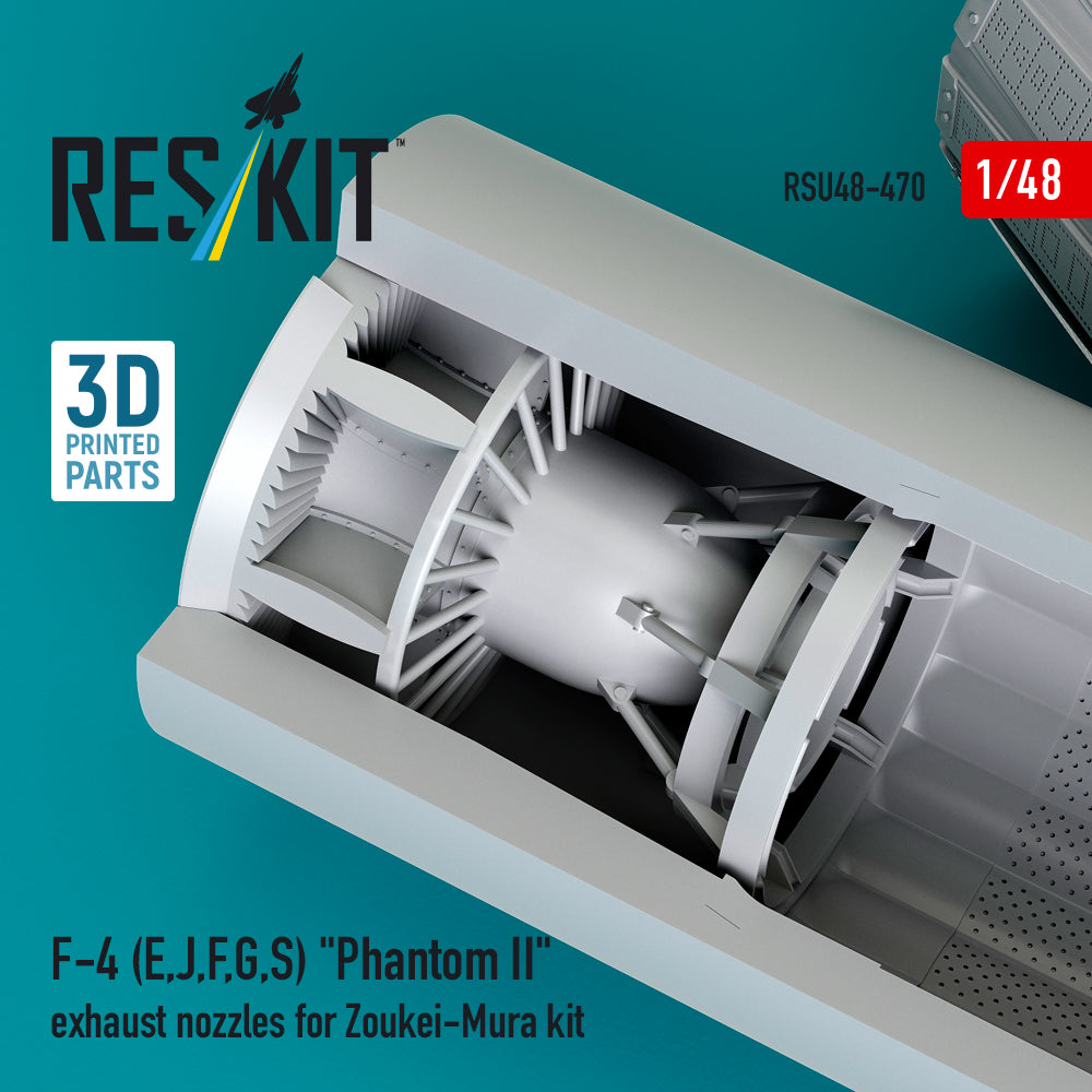 ResKit RSU48-0470 1:48 F-4E/J/F/G/S Phantom II Exhaust Nozzles