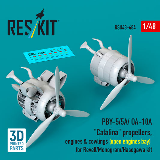 ResKit RSU48-0484 1:48 PBY-5/OA-10 Catalina Propellers/Engines