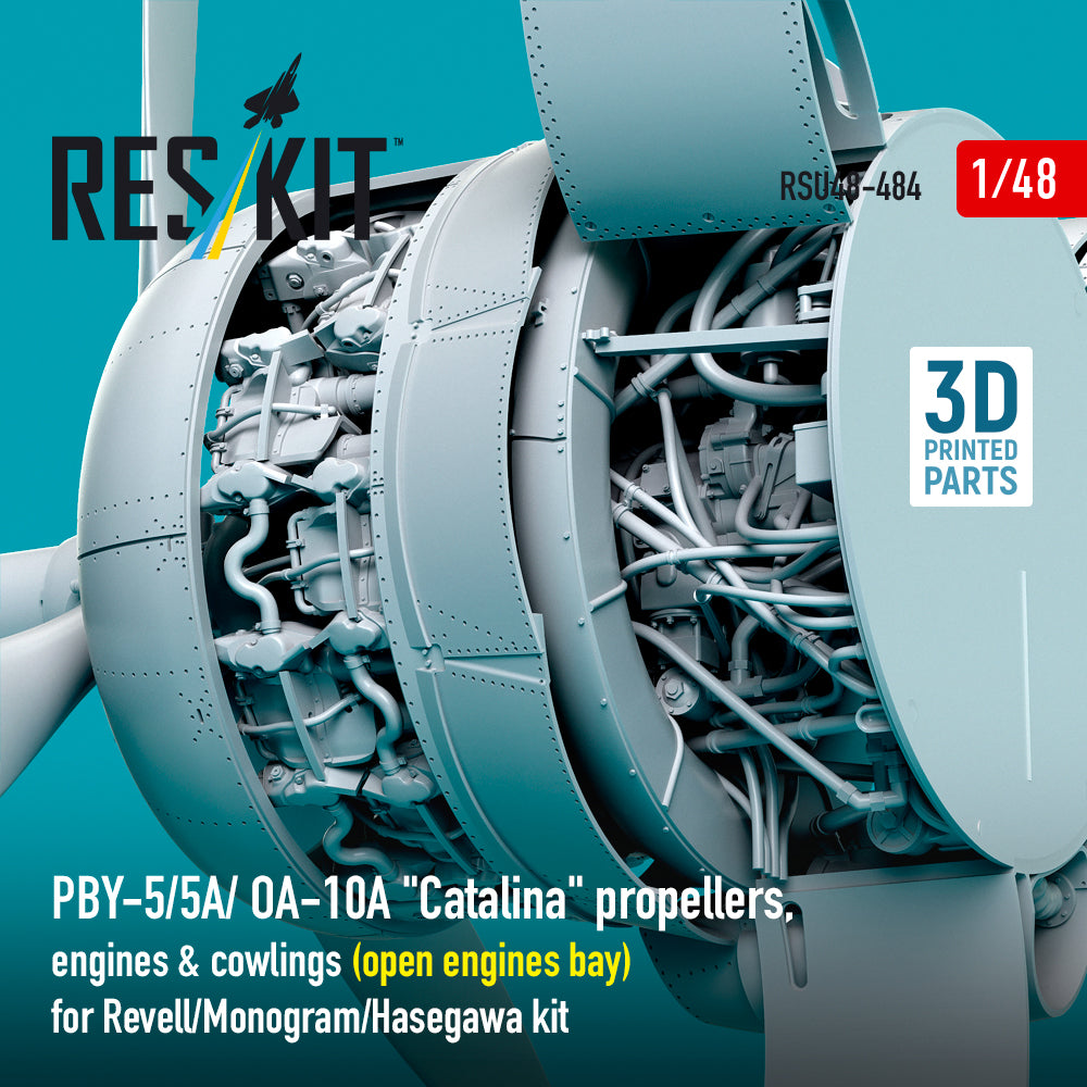 ResKit RSU48-0484 1:48 PBY-5/OA-10 Catalina Propellers/Engines