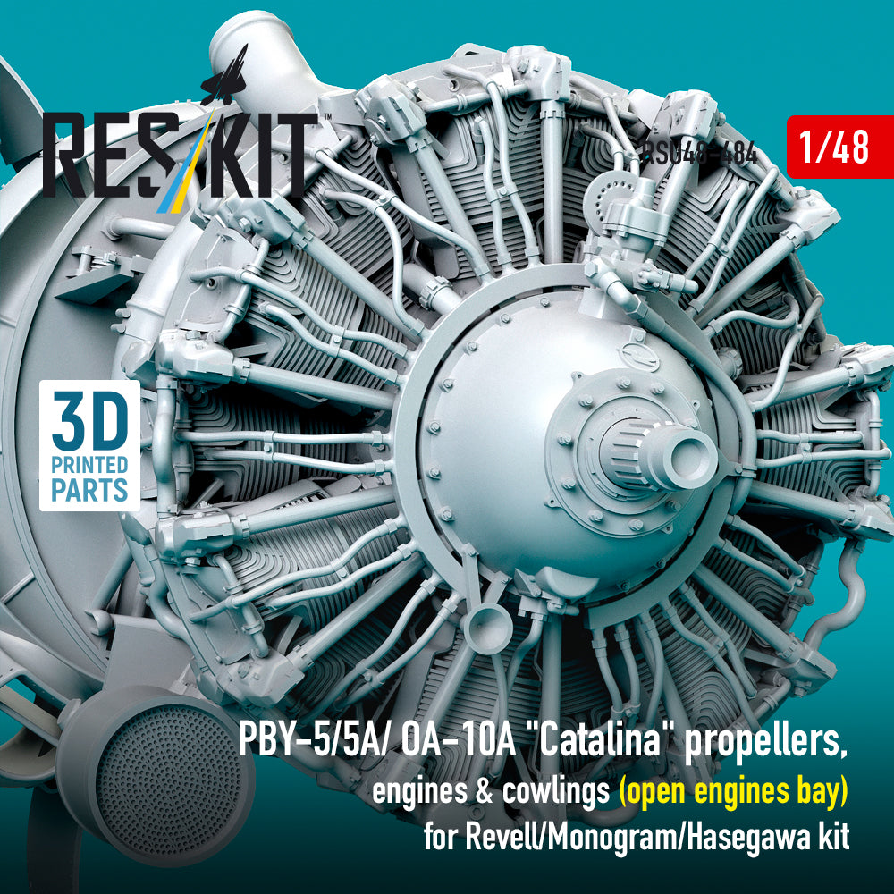 ResKit RSU48-0484 1:48 PBY-5/OA-10 Catalina Propellers/Engines