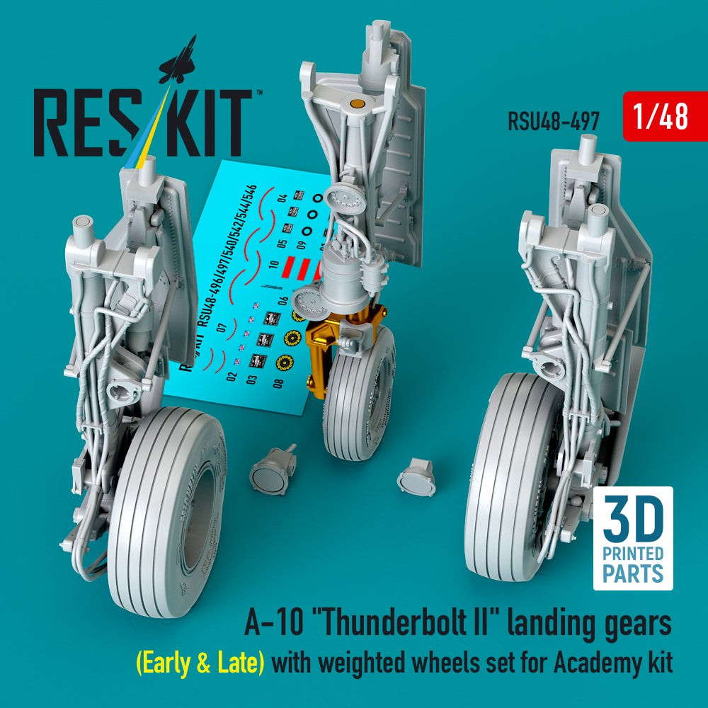 ResKit RSU48-0497 1:48 Fairchild A-10C Thunderbolt II landing gears