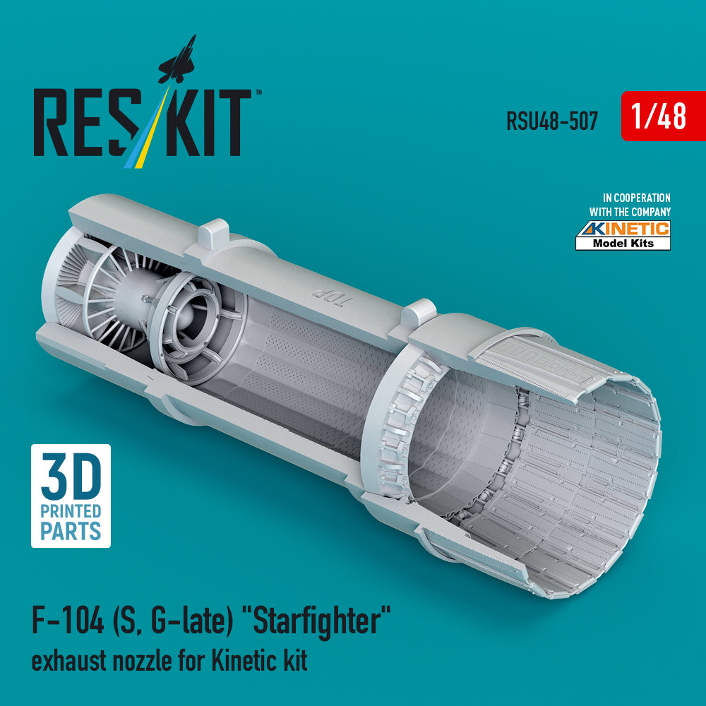 ResKit RSU48-0507 1:48 Lockheed F-104S, F-104G late) Starfighter exhaust nozzle