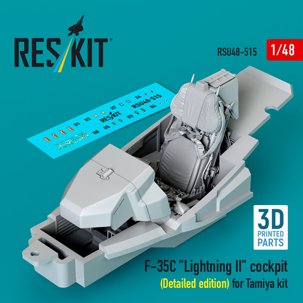 ResKit RSU48-0515 1:48 Lockheed-Martin F-35C Lightning II cockpit