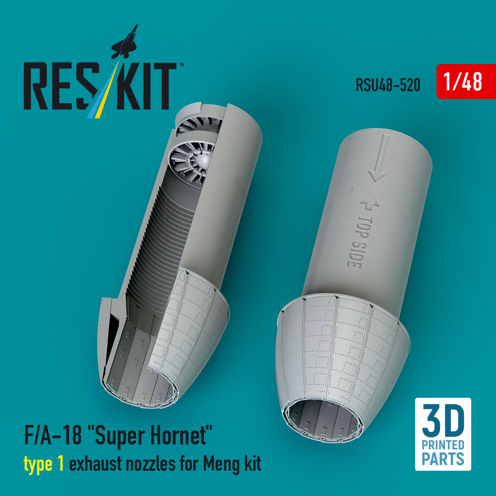 ResKit RSU48-0520 1:48 Boeing F/A-18 Super Hornet type 1 exhaust nozzles