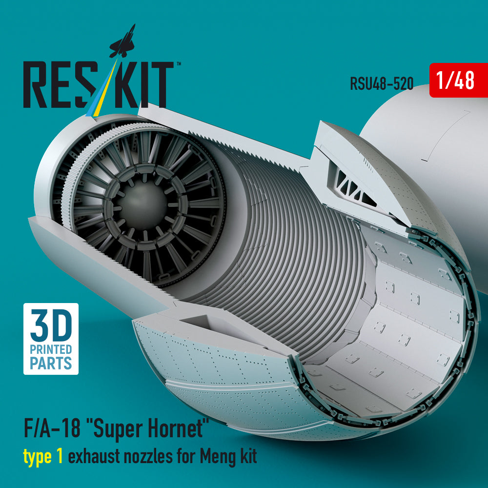 ResKit RSU48-0520 1:48 Boeing F/A-18 Super Hornet type 1 exhaust nozzles