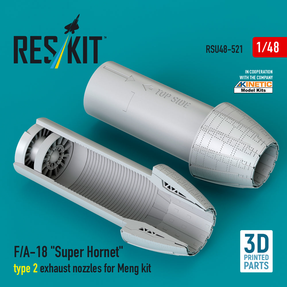 ResKit RSU48-0521 1:48 Boeing F/A-18 Super Hornet type 2 exhaust nozzles