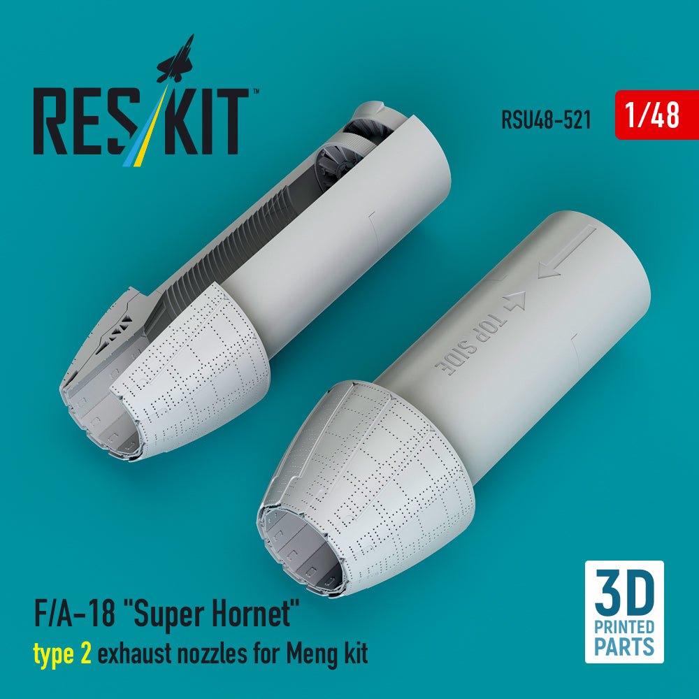 ResKit RSU48-0521 1:48 Boeing F/A-18 Super Hornet type 2 exhaust nozzles