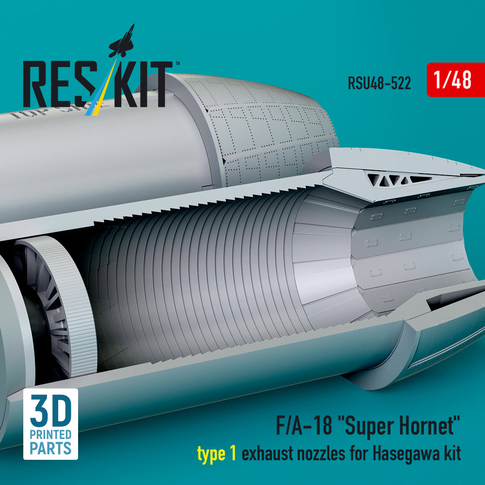 ResKit RSU48-0522 1:48 Boeing F/A-18 Super Hornet type 1 exhaust nozzles