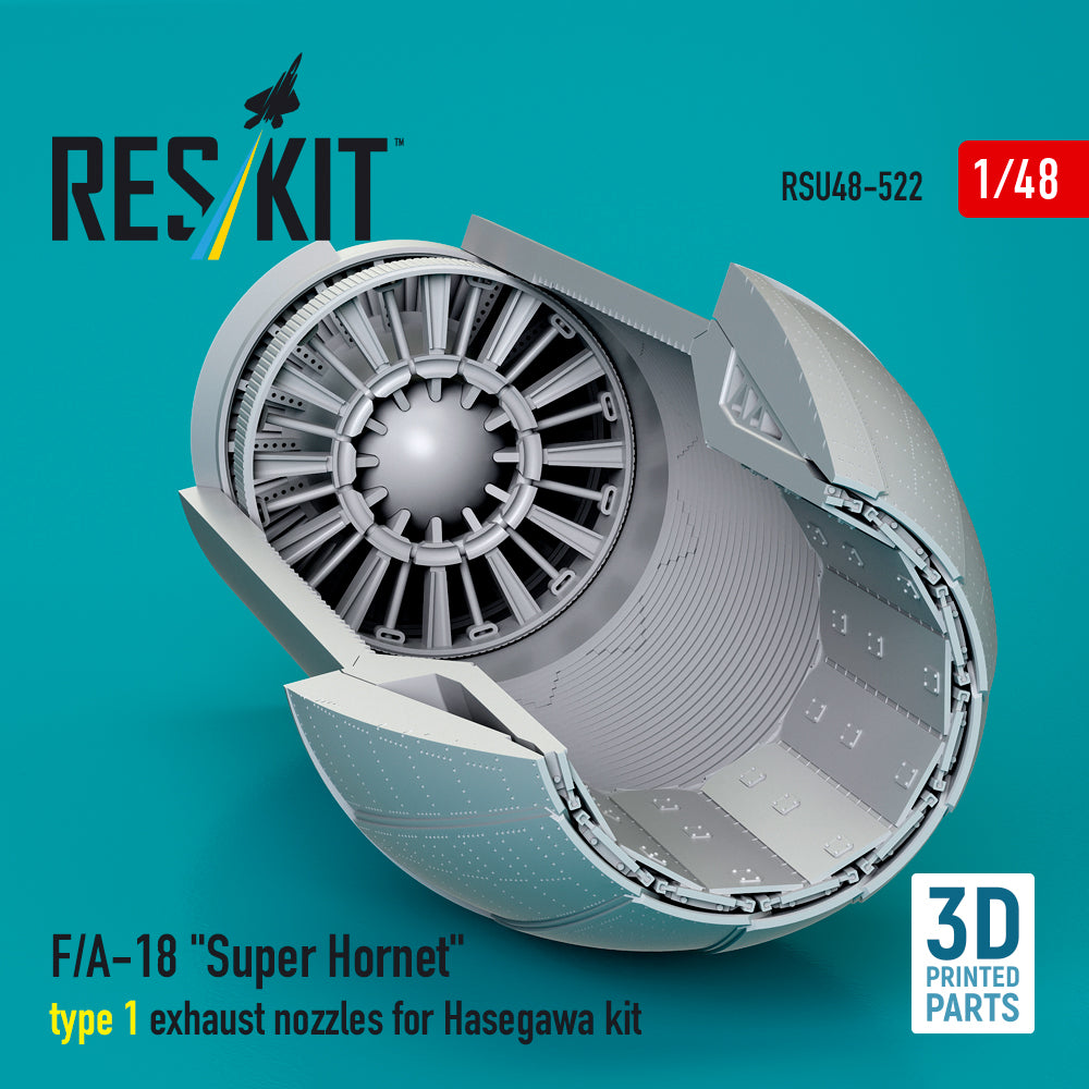 ResKit RSU48-0522 1:48 Boeing F/A-18 Super Hornet type 1 exhaust nozzles