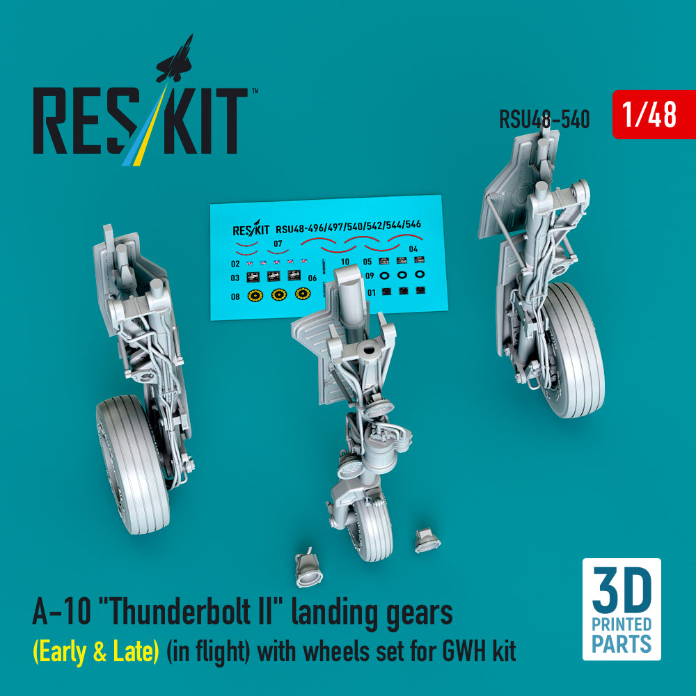 ResKit RSU48-0540 1:48 Fairchild A-10C Thunderbolt II landing gears