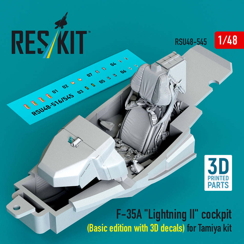 ResKit RSU48-0545 1:48 Lockheed-Martin F-35A Lightning II cockpit